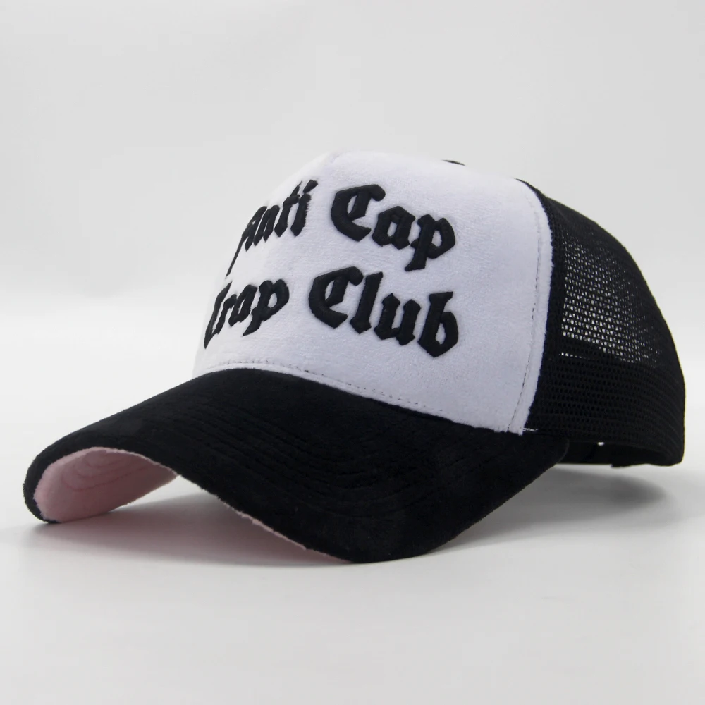 Custom Unisex High Quality 5 Panel Embroidery Logo Velvet Trucker Hat,Mesh Snap Back Gorras Trucker Cap