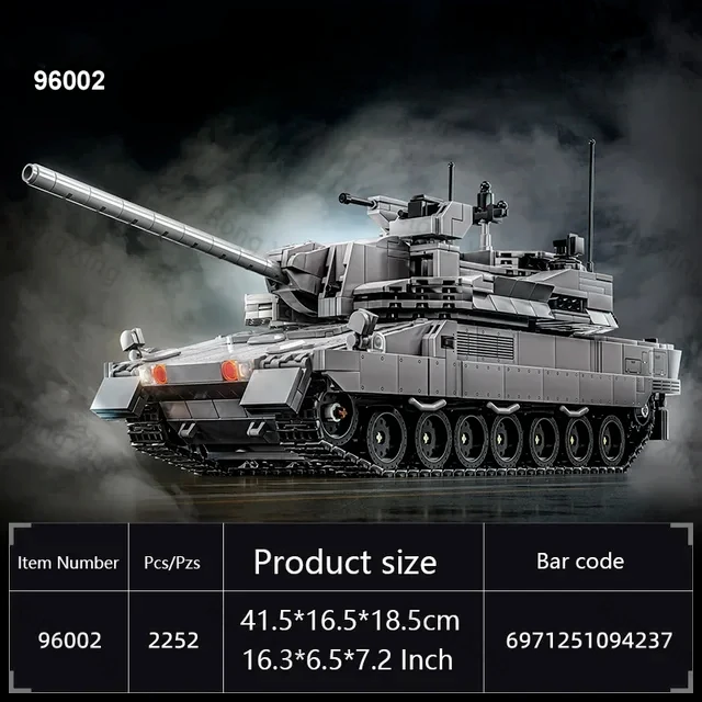 12GO 96003-96005 2024 новый бак серии KF51 T-14 собранные игрушки с дистанционным управлением для детей Подарочные наборы строительных блоков мальчиков
