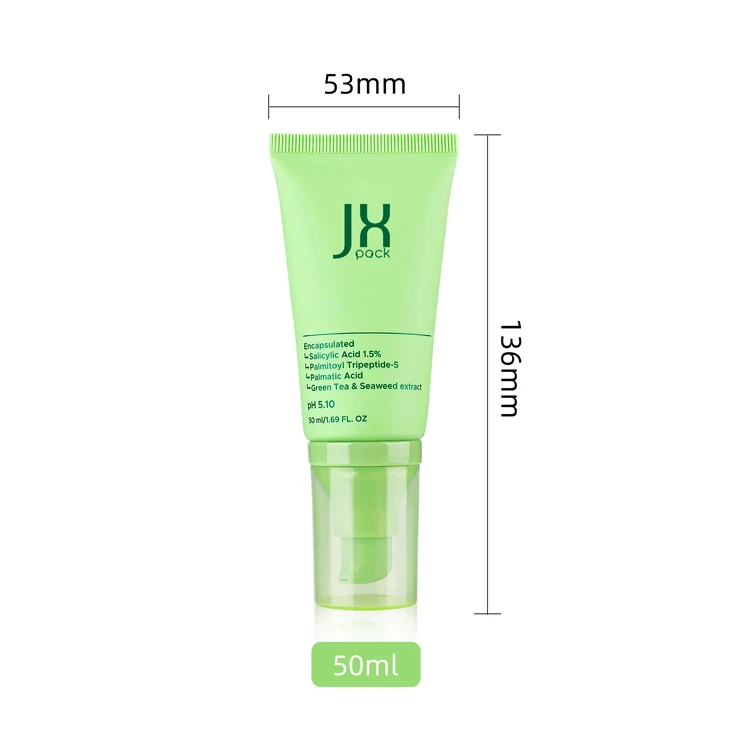 OEM biodegradable eco-friendly 50ml hand cream cosmetic plastic tube packaging for cosmetic cream