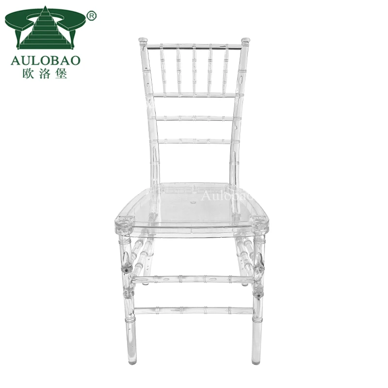 Event rental used transparent crystal princess plastic resin chair restaurant dining chair