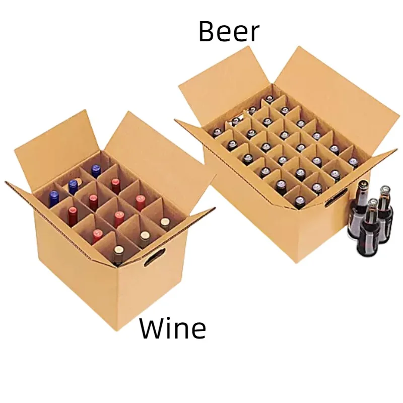 Golden supplier direct sales 6 pack shipping packaging transport corrugated carton packaging for 6 bottle wine box water bottle