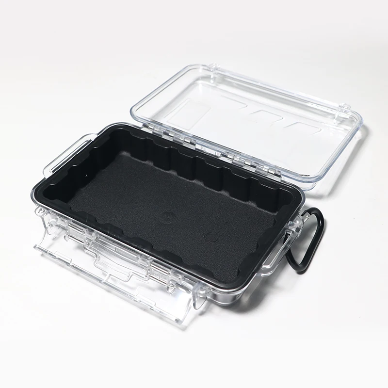Plastic Mini Storage Box with Snap Hook Detachable Silicone Pad Storing Accessories Box 161004