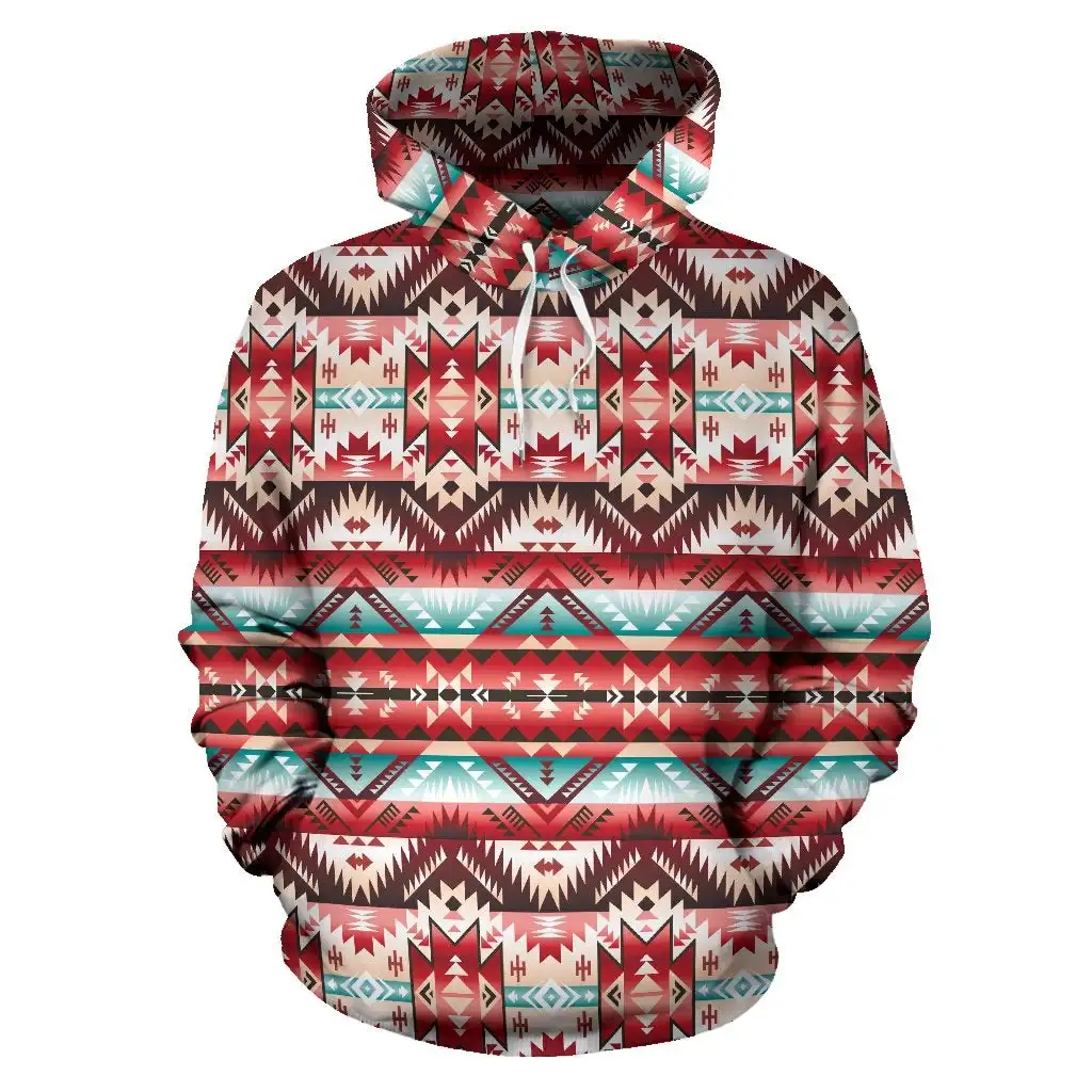 design Western Tribal aztec pullover clothing pocket geometric pattern 3xl print pullover aztec sweatshirt hoodie for men
