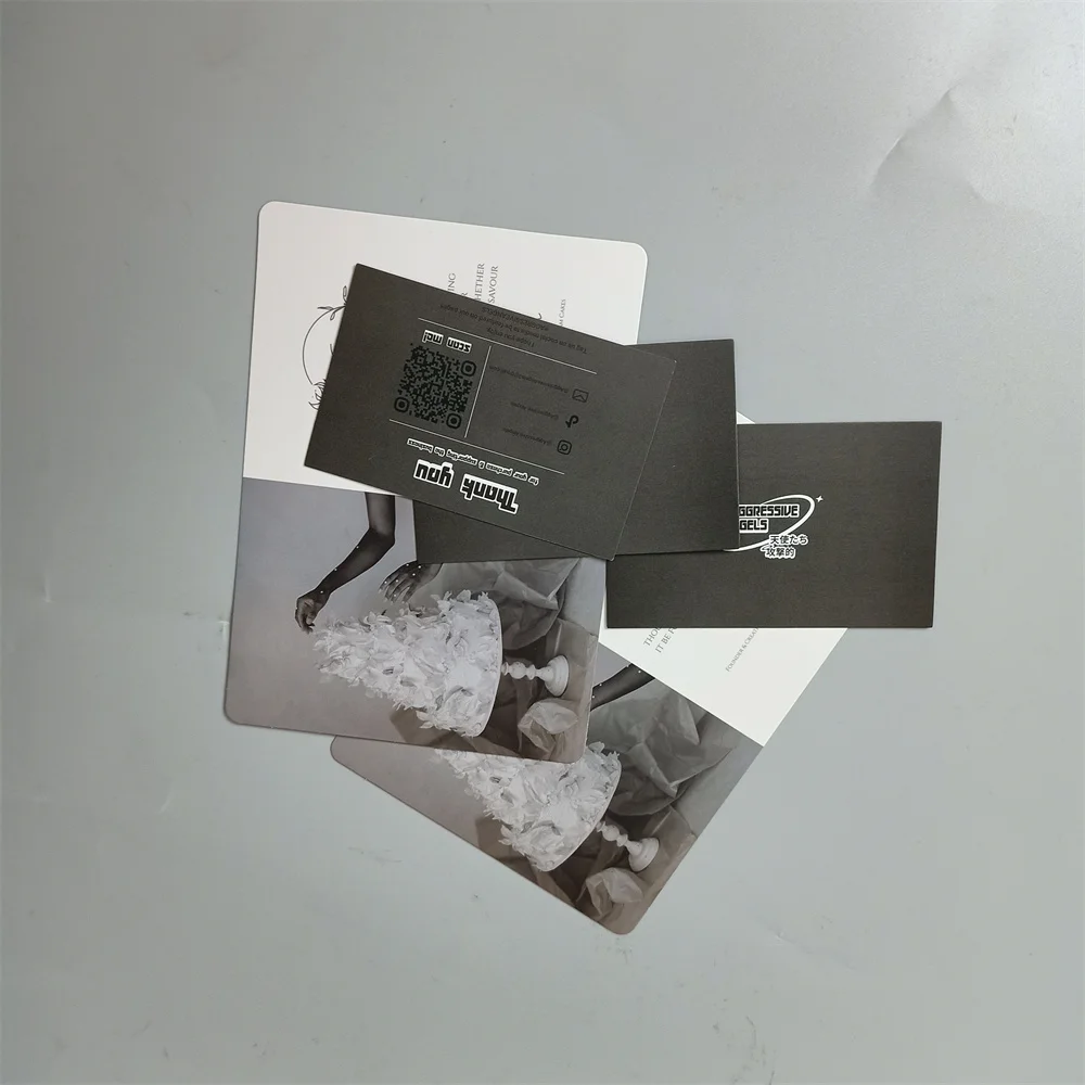 Wholesale Custom Printed Color 400gsm Coated Paper Business Greeting Thank You Cards For Small Business