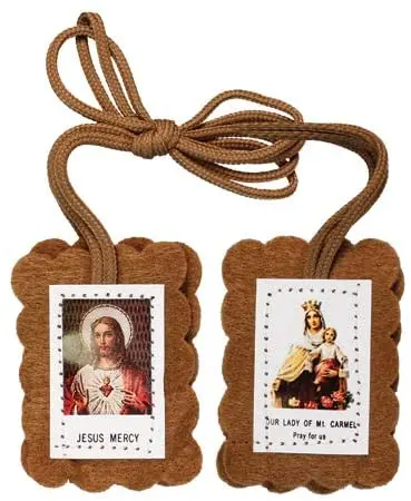 Inmaculado Corazon de Mariay Sagrado Corazon де Хесус Escapulario Medalla Сан-Бенито Crucifijo