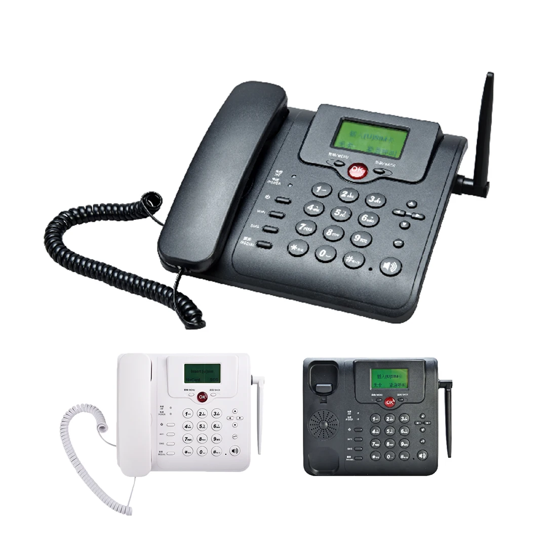 Customizable W101L 4G Wifi Router Voice Call Telephone Volte 4G Landline Wifi Hotspot Desk Sim Card Slot Telephone Fixed Phone