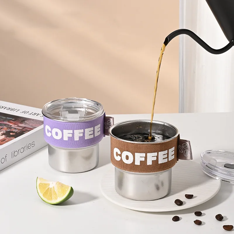 New outdoor portable travel stainless steel 304 leak proof  vacuum tumbler travel  mug milk tea coffee cup