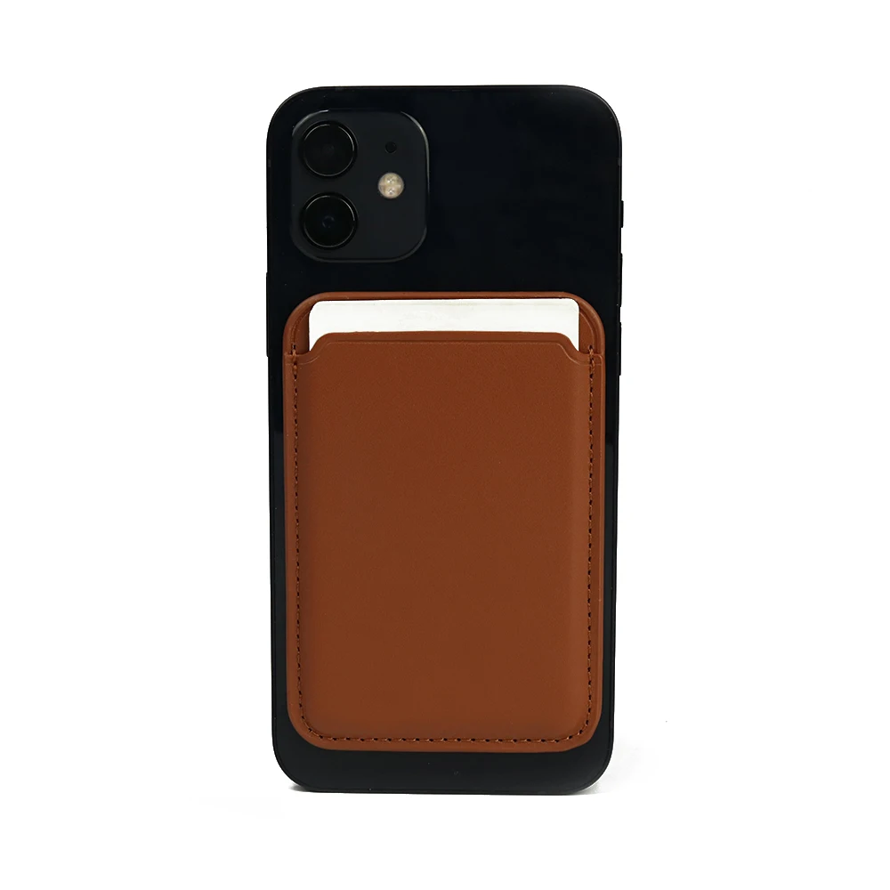 for iphone 12 pro max mini MagSafe magnetic 2020 men women brown rfid credit card holder wallet with magnet for i phone