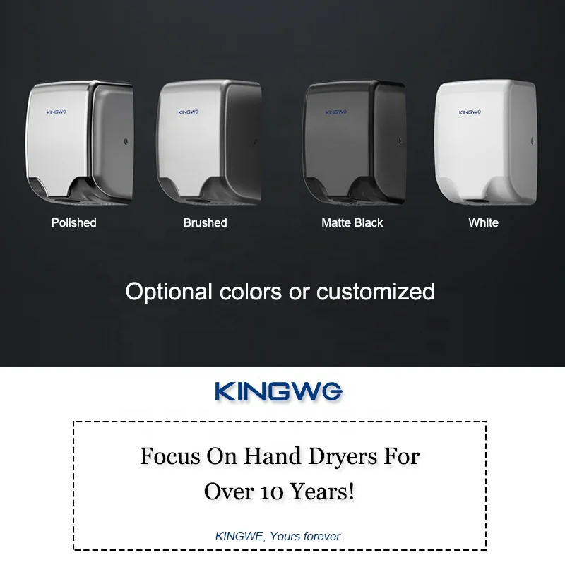 New Arrival 1350W Stainless Steel 304 UV LED Automatic Small Stainless Steel Hand Dryer