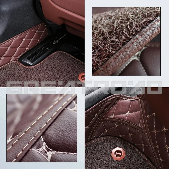 Custom Double Layer Car floor mats for Porsche 911 Four seats 2010 2011 auto foot Pads Accessories