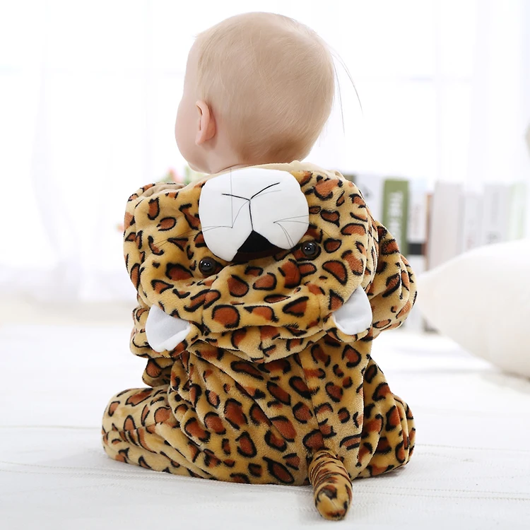 MICHLEY Hooded Winter Rompers Long Sleeve One piece Cosplay Christmas Halloween Baby Girl Jumpsuit