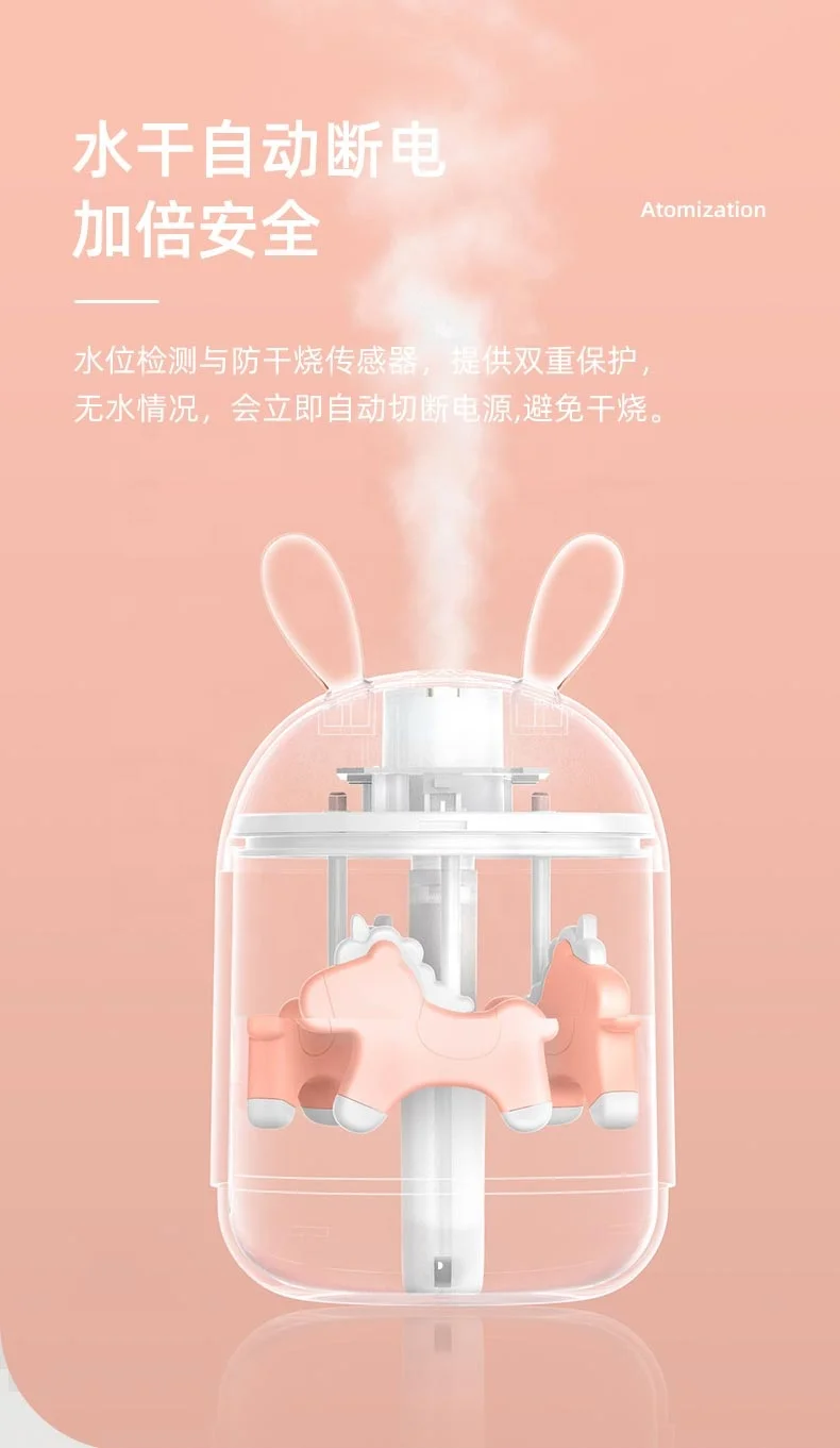 Новый модный настольный мини USB Многофункциональный Автомобильный увлажнитель воздуха с холодным отпариванием, бесшумный офисный увлажнитель