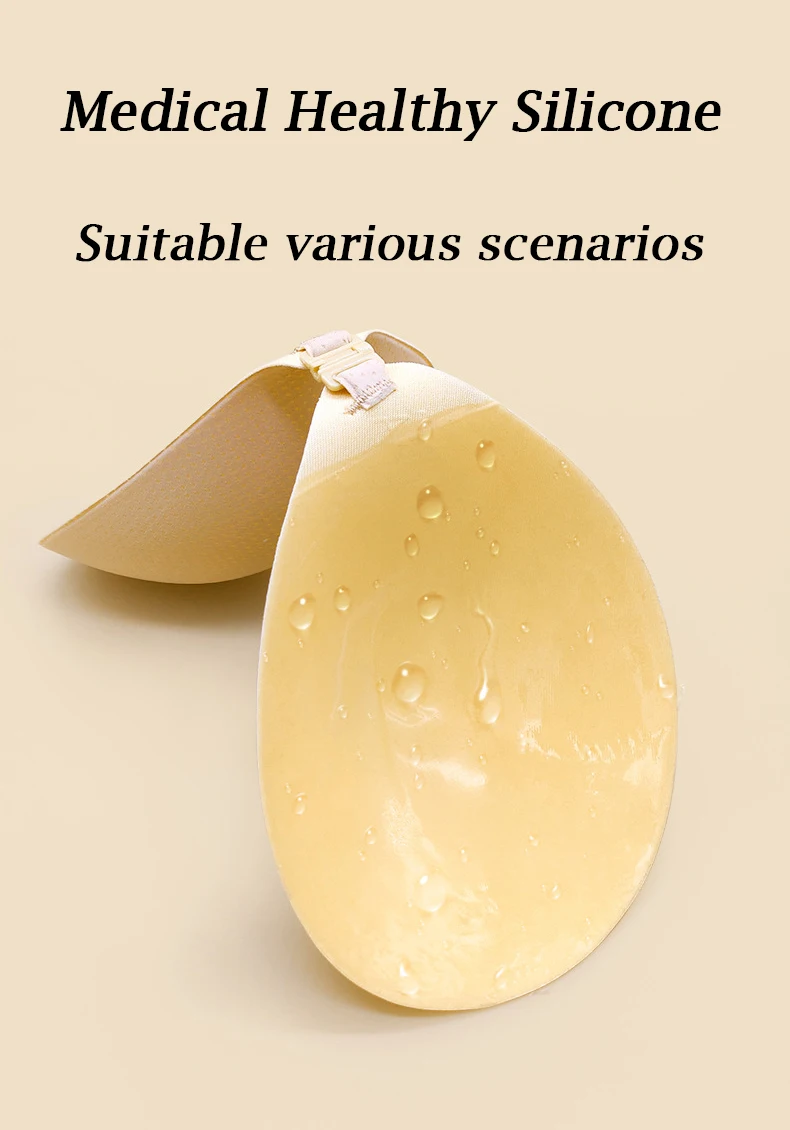 Silicone Reusable Push Up bra Sticky Bra Push Up for Women Adhesive Invisible Backless Bras With Nipple Covers