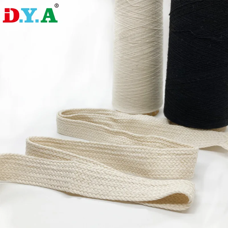 2cm Single Layer Braided String Cotton Cord Cotton Lace for Waistband Clothing Accessories