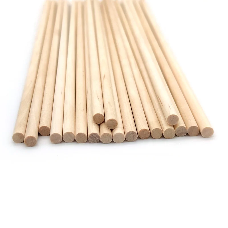 TaiLai 25PCS Dowel Rods Wood Sticks Wooden Dowel Rods 12 Inch Unfinished Bamboo Sticks - for Crafts and DIY Wooden Sticks