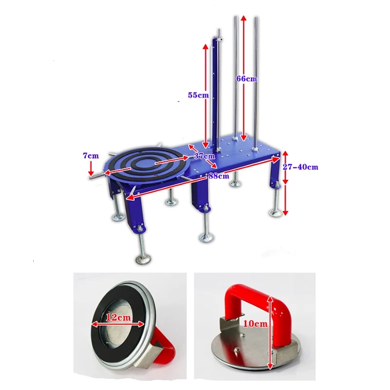 Manual desktop table on, floor, double placement, with cutting knife, stretch film and tape, dual-use warping packaging machine