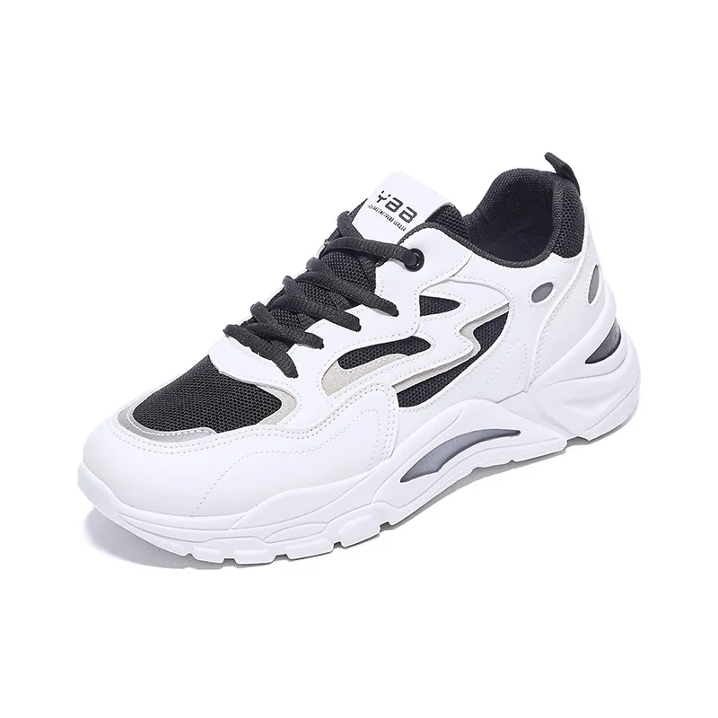 Wholesale Fashion Lace up Men Sneakers Soft Non-slip Thick Sole Casual Sports Breathable Running And Walking Style Shoes For Men