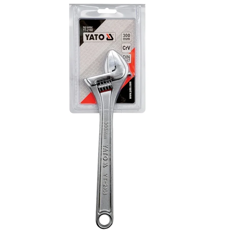 YATO YT-2168 ADJUSTABLE WRENCH 300MM PROFESSIONAL HOT SELLING FACTORY PRICE OPEN END WRENCH SPANNERS HAND TOOLS