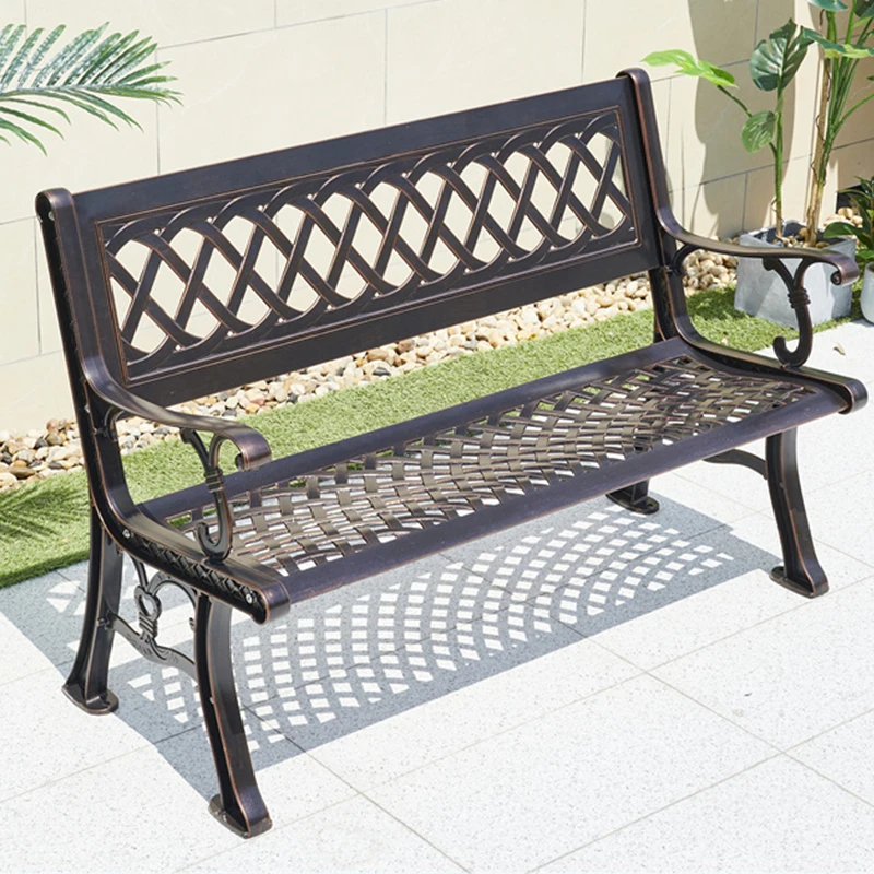 Juecheng wholesale garden patio benches metal 3 seater outdoor garden bench for park