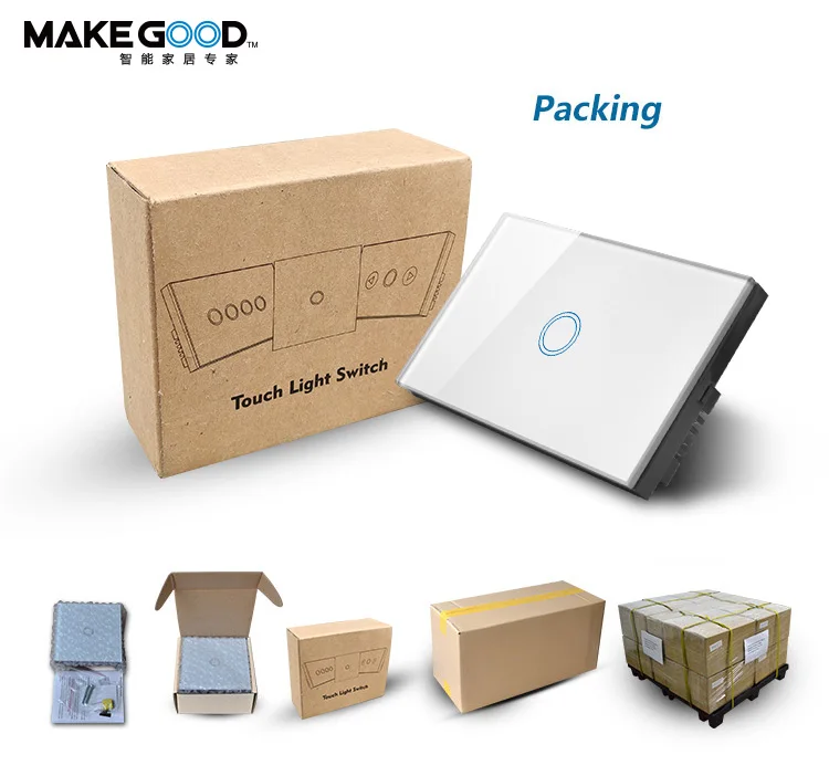  Выключатель света MakeGood для умного дома 4 клавиши 1 канал RF 433 удаленный настенный выключатель