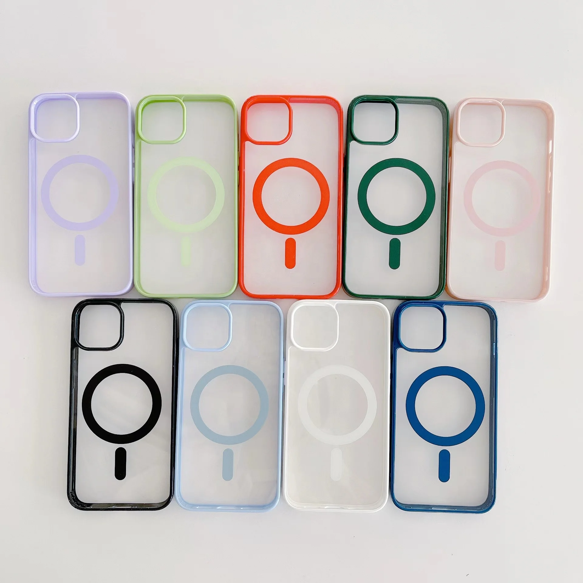 Amazon Hot sell New trending Clear wireless charging mobile case tpu Acrylic magnetic phone case protector for iphone 14 Pro max