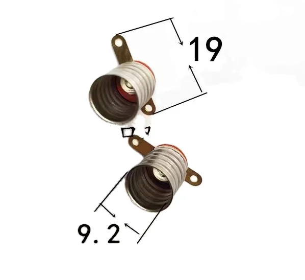 Никелированная основа для лампы E10/e12/e14/ba9s с кронштейном для спиральной лампы