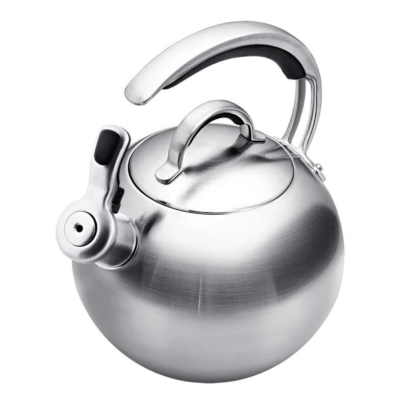 Customization Bakelite Silicone Steel Handle Tea Pot Stainless Steel Whistling Kettle Water Boiling Pot North American Kettle