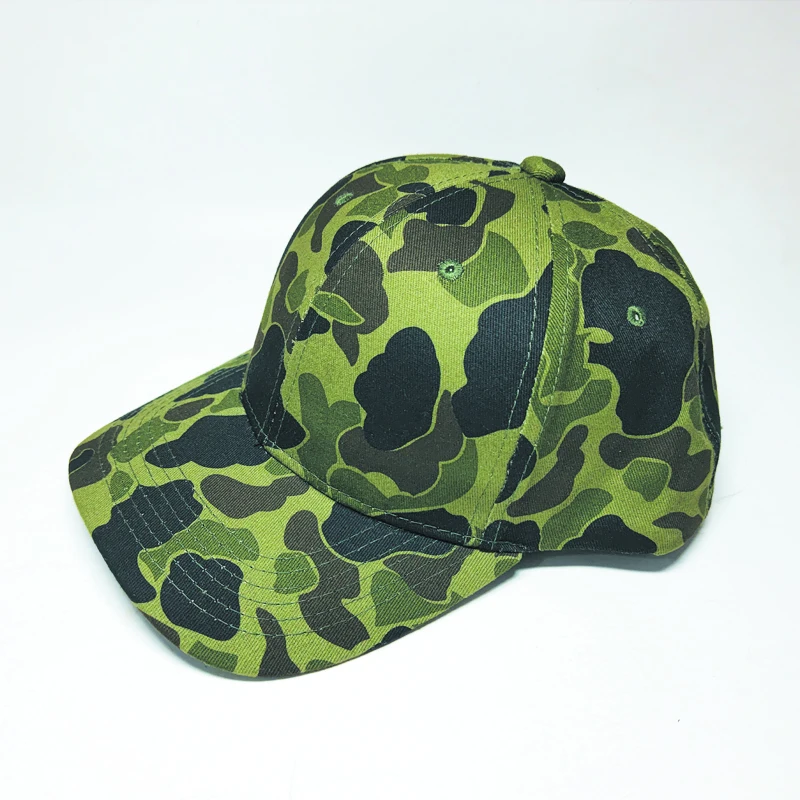 High Quality Custom Logo Dark Camo Dust Snapback Cotton Sport Baseball Cap