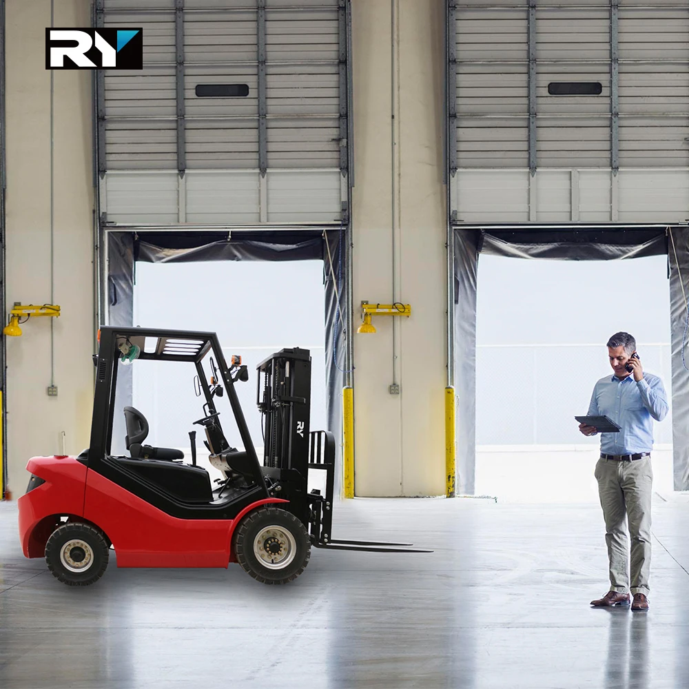 Royal Duplex Triplex 4.7m Quad Mast 6.0m Optional 1.5 ton 3 ton 5 ton Diesel Forklift Truck with CASCADE side shifter