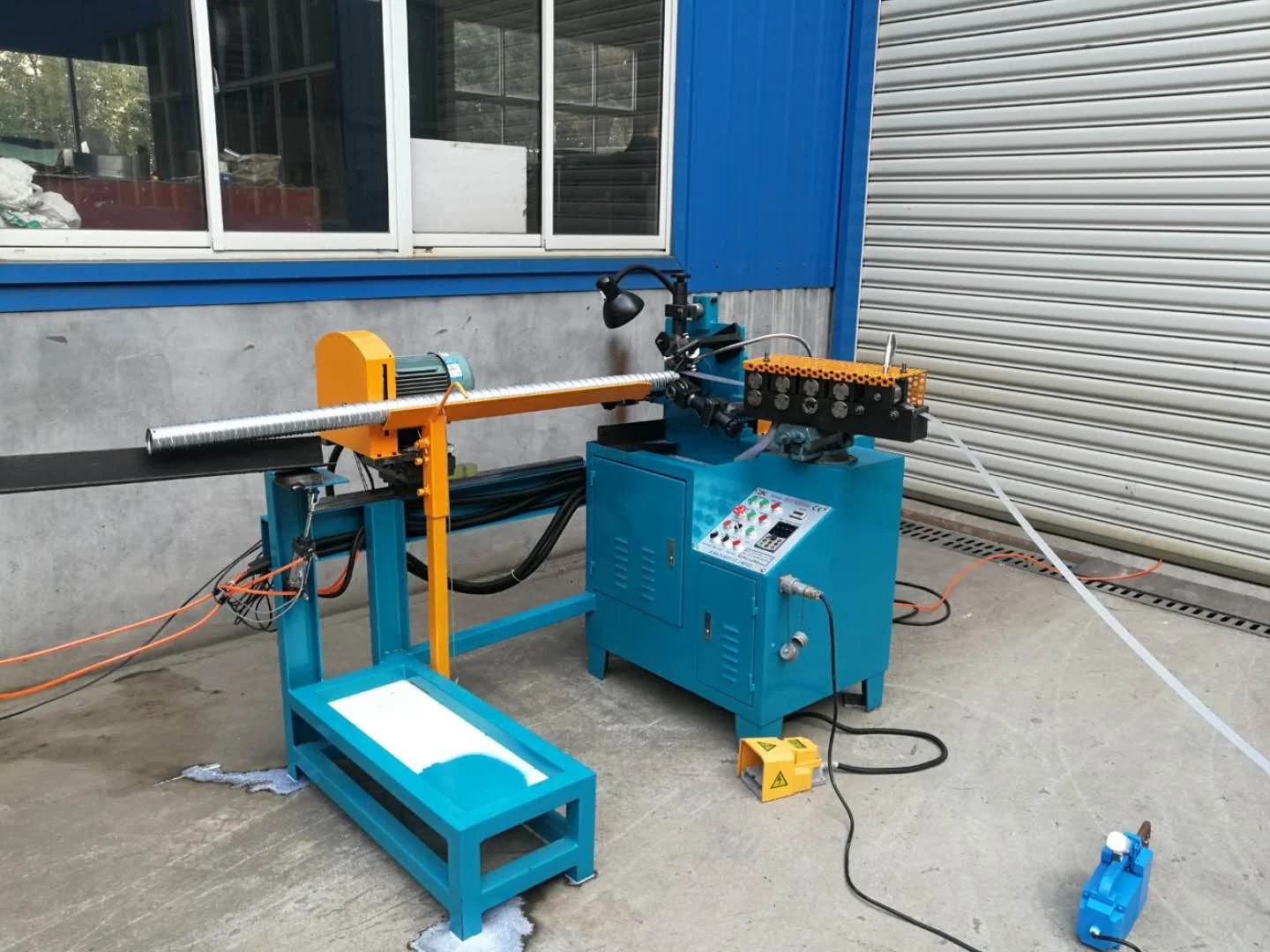 automatic corrugated round Pipe machine prestressing Metal Duct Making Machine