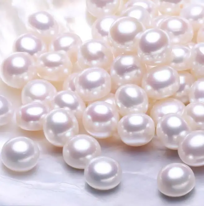 HMOIS Factory Wholesale Price Natural Cultured White Round Pearl Beads