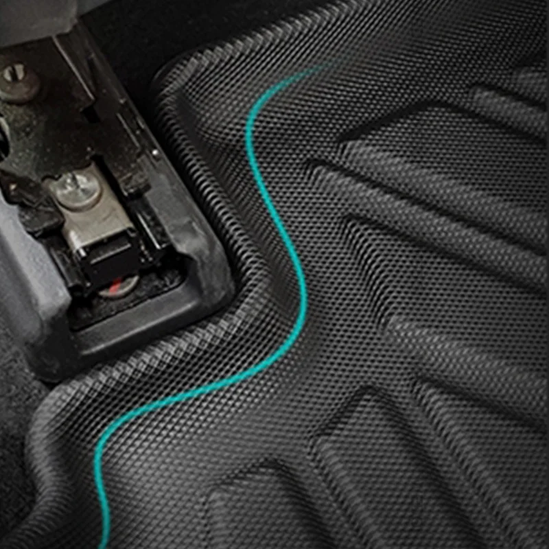 OEM Custom TPE General Front Rear Set Black Floor Carpet Mat 7 Seats 3PCS Dust Truck For 2006 - 2023 Chevrolet Captiva Car Mats