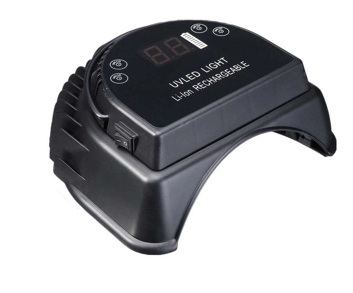High-end Quality for USA Market black rechargeable 64W Cordless UV LED Nail Lamp