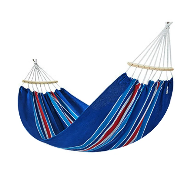 
Double Hammock 2 Person Extra Large Canvas Cotton Hammock for Patio Porch Garden Backyard Lounging Outdoor and Indoor Stripe 