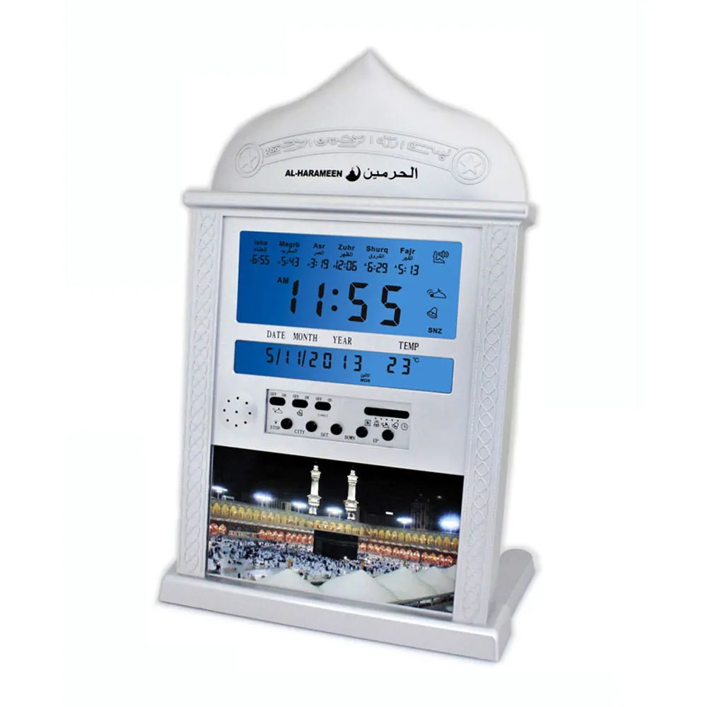 2021 Islam Azan Alarm Clock Digital Time Clock Big Azan Ramadan Gifts Mosque Prayer Wall Azan Clock