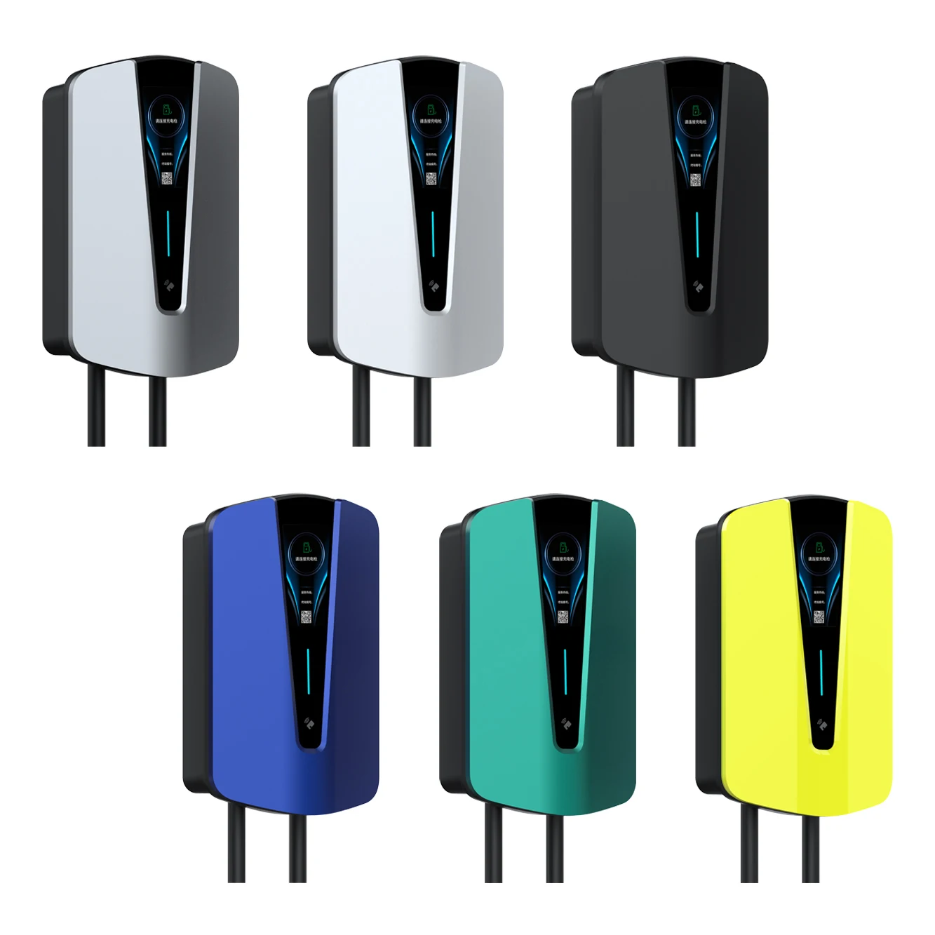 Type 1 SAE AC EV Charger Electric Vehicle Wallbox  With App LCD Display EV Charging Pile  j1772 portable solar charging station