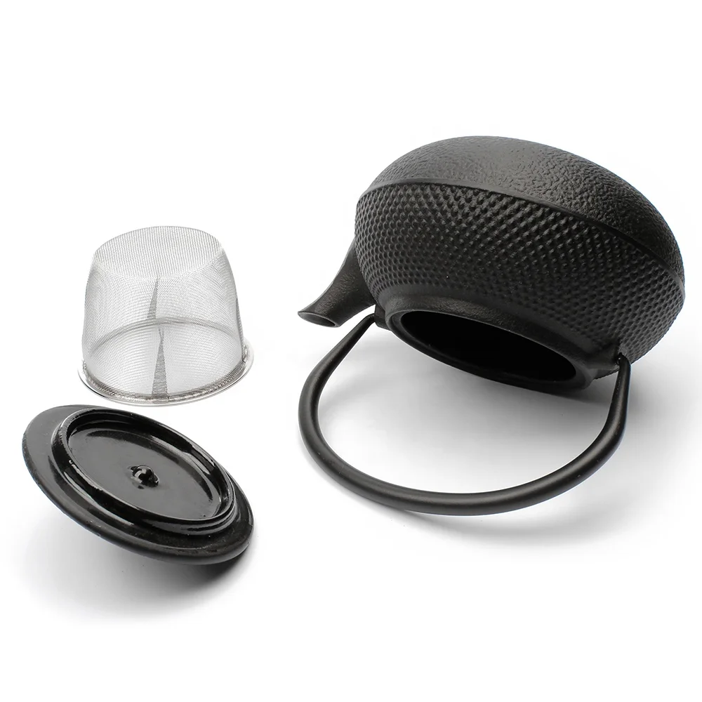 Custom logo assorted color 900 ml enameled cast iron teapot