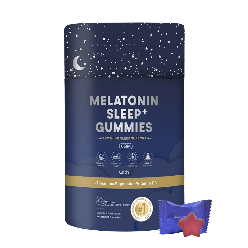 OEM private label Melatonin  5-htp magnesium gummies Better  Natural sleep gummies Sleeping relax gummies for adult and children