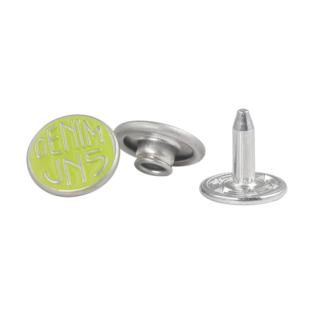 Yinying Manufacturer Custom Decorative Jeans Rivet 9.5MM OEM Shape Metal Brass Rivet for Jeans and Garment Accessory