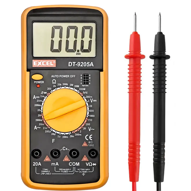 Цифровой мультиметр электрический инструмент DT9205A многофункциональный цифровой тестер ручной измеритель напряжения Электронный