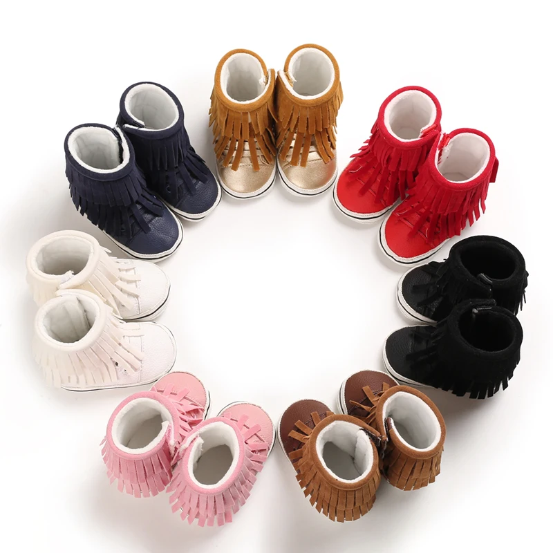 Winter versatile cotton fabric design with high top and thick soft sole, fashionable baby boots for women