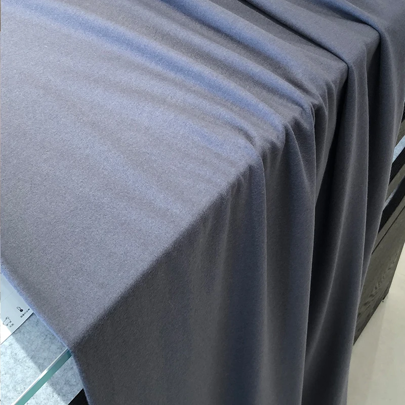 Wholesale Natural 100% Merino Wool Fabric Plain Dyed 240g Warm Breathable Coat Pant Hoodie Fabric