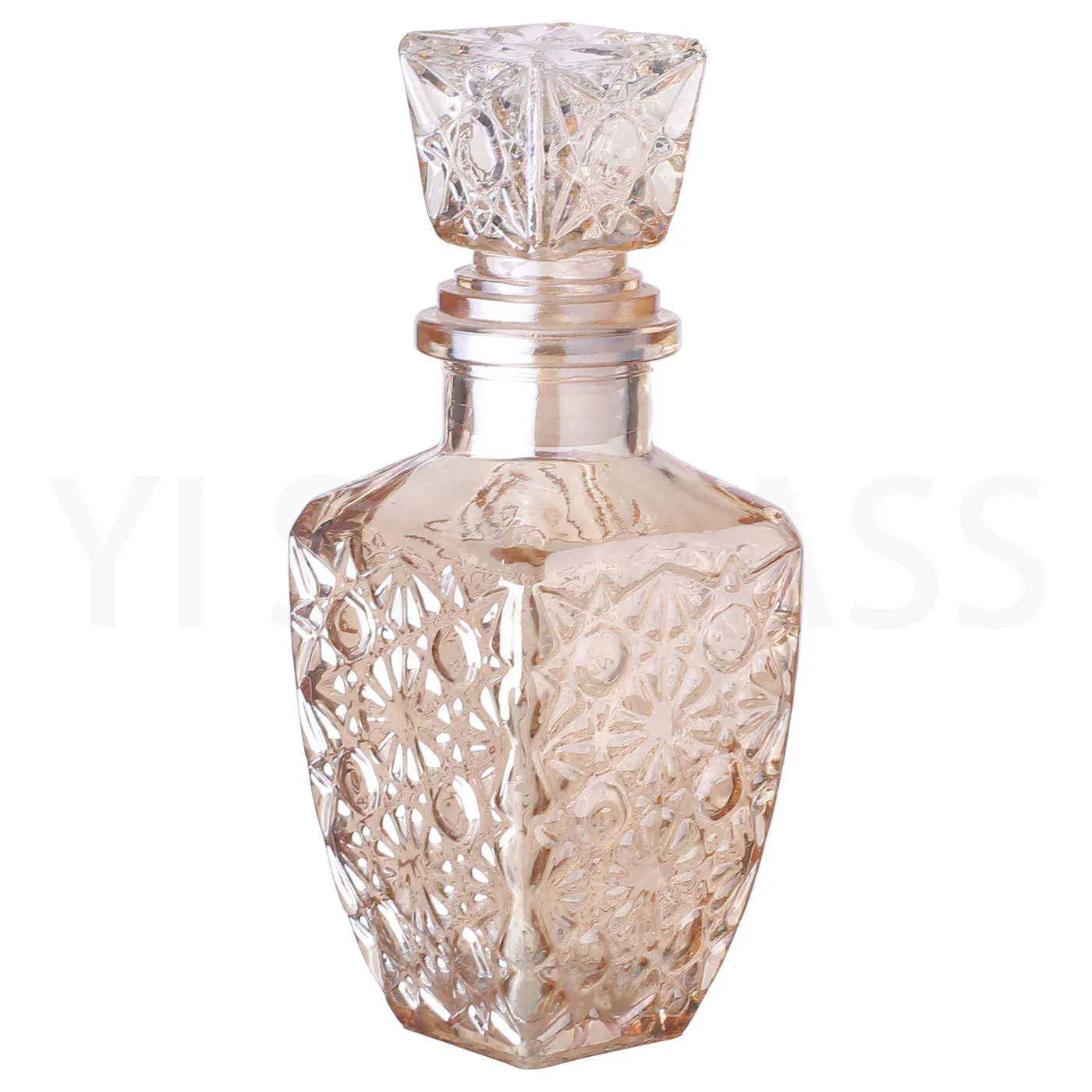 Customized Color Square Whiskey Wine Drink Glass Decanter Bottle