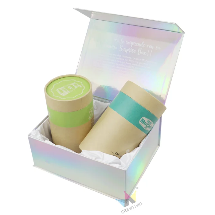  Cajas Personalizadas пользовательская голограмма сюрприз Caja Surprise Экологичная Подружка невесты розовое золото Магнитная Подарочная коробка