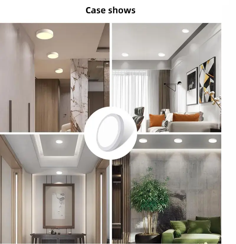 New indoor lights ETL ultra slim surface 60*60 square round 4 5 6 inch 5w 7w 9w downlight recessed light panel lamp