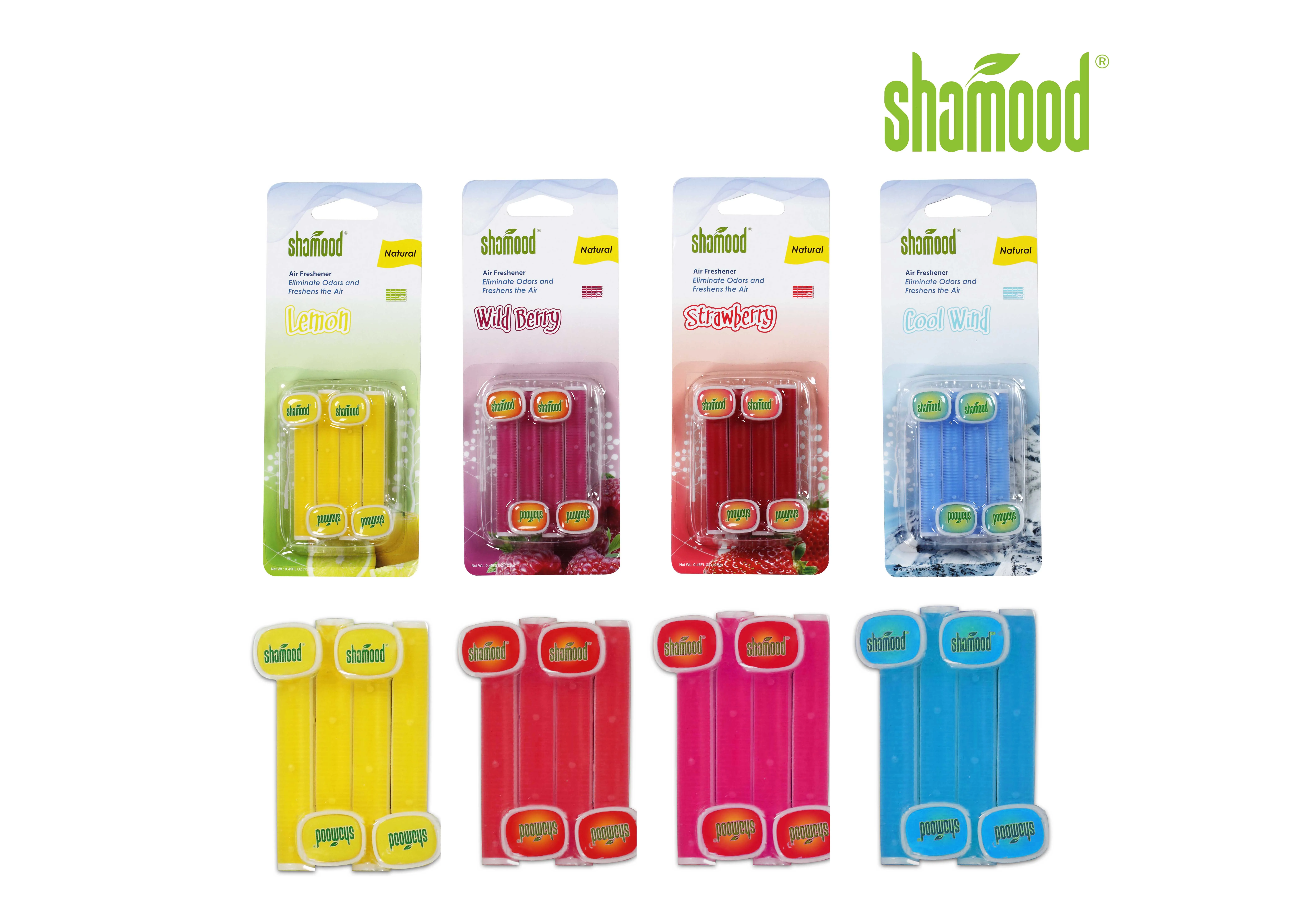 New mini Car Air Fresher Fragrance Holder 4PC Pack Scented Unique Plastic Eco-Friendly Stick Car Vent Clip