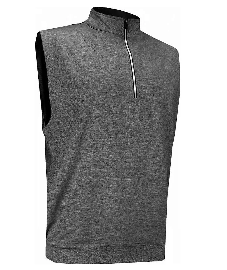 Unisex Customized Logo Performance Half-Zip Jersey Vest Pullover Sport Sleeveless Collar Golf Vests With Gathered Waist For Men