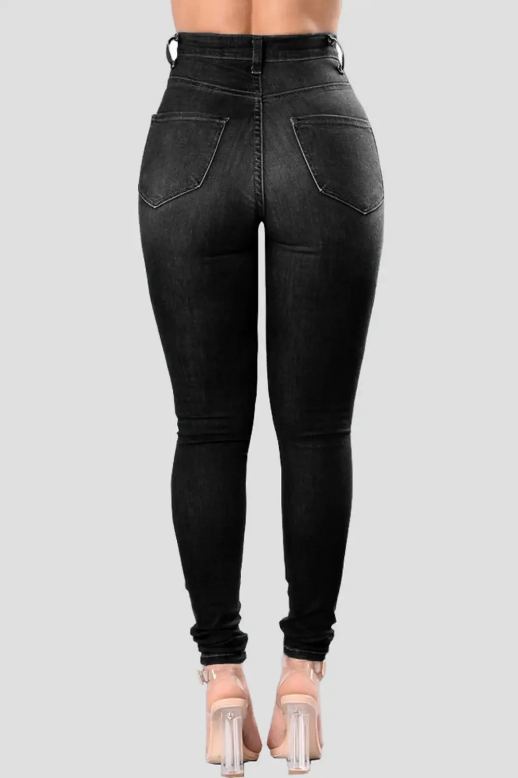 Wholesale Hot Sales Stretchy Jean Women Slim Straight Ripped Jeans Mujer Skinny Pencil Style Distressed Jeans Women