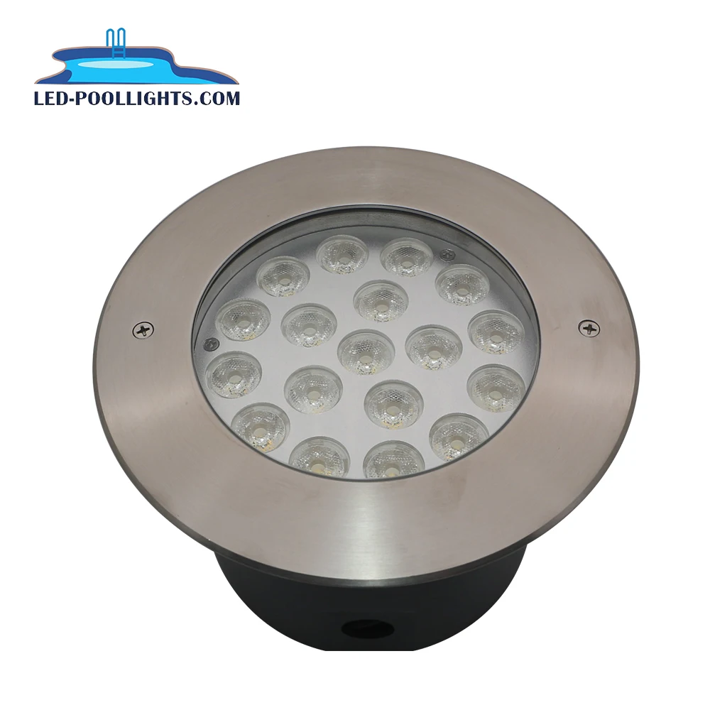 18W IP68 waterproof RGB Outdoor Waterproof Recessed Floor Round Led Deck Garden Inground Buried led underwater lights