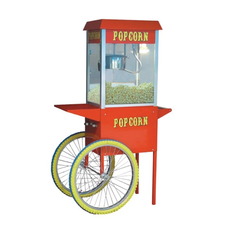 Large Size Popcorn Machine & Cart Custom Branding Electric Machine Popcorn Commercial